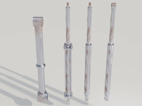 Hydraulic Cylinders 3D Model