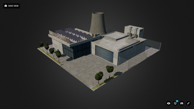 energy centre Model 3D .c4d .max .obj .3ds .fbx .stl .blend 