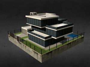 luxury home 3D मॉडल