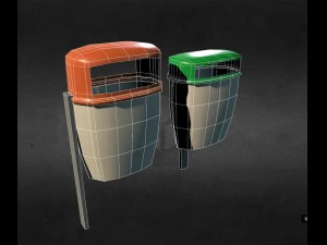 paper bin pack x2 3D Model