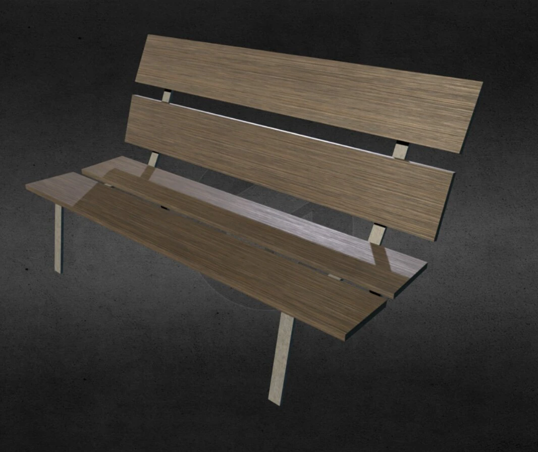 bench 3D Model .c4d .max .obj .3ds .fbx .stl .blend 