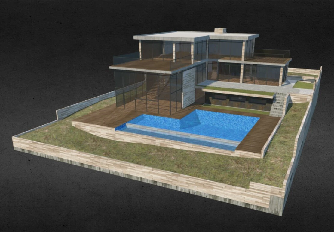 concept home 3D Model .c4d .max .obj .3ds .fbx .stl .blend 