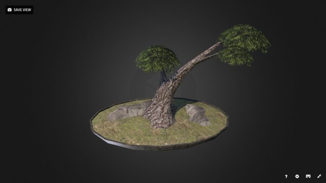 bonsai low poly 3D Model .c4d .max .obj .3ds .fbx .stl .blend