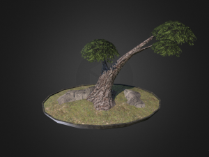 bonsai low poly Modello 3D