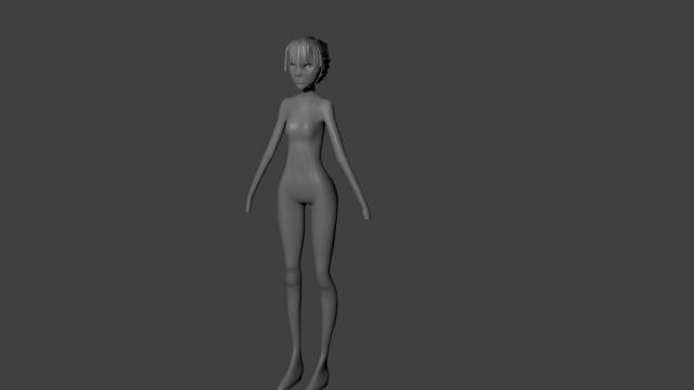 anime characterhigh polygony Modelo 3D .c4d .max .obj .3ds .fbx .stl .blend 