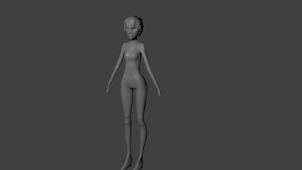 anime characterhigh polygony 3D Model .c4d .max .obj .3ds .fbx .stl .blend