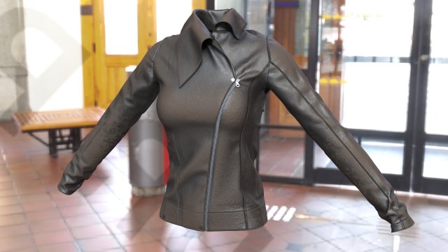 leather jacket Modèle 3D .c4d .max .obj .3ds .fbx .stl .blend 
