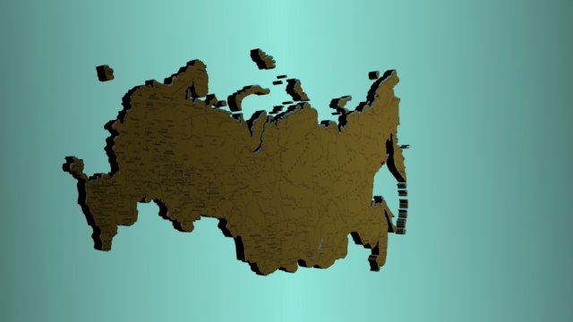 map of the russian federation 3D Модель .c4d .max .obj .3ds .fbx .stl .blend 