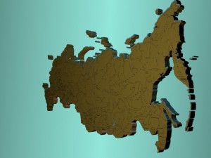map of the russian federation 3D Модель