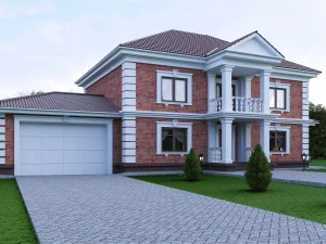 レンガ造りの家 3Dモデル