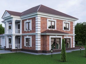 レンガ造りの家 3Dモデル