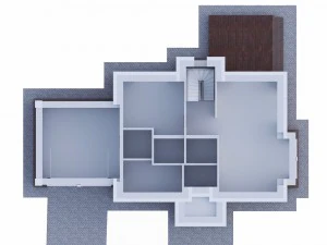 レンガ造りの家 3Dモデル