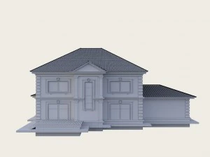 レンガ造りの家 3Dモデル