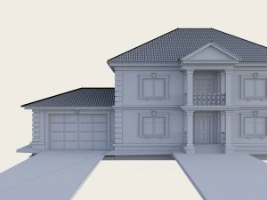 レンガ造りの家 3Dモデル