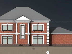 レンガ造りの家 3Dモデル