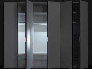 silenia linear wardrobe 3D Model