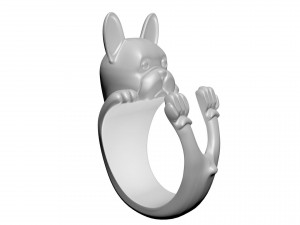 dog ring bulldog frances 3D 模型