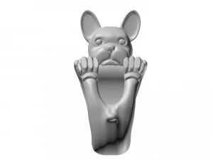 dog ring bulldog frances 3D Model