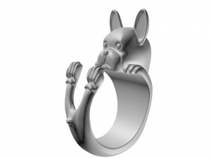 dog ring bulldog frances Modelo 3D