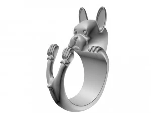 dog ring bulldog frances 3D Model