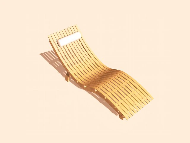 leżak Model 3D .c4d .max .obj .3ds .fbx .stl .blend 