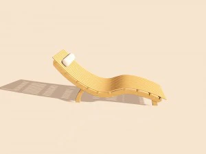 leżak Model 3D