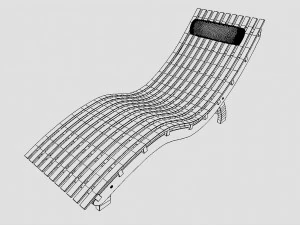 leżak Model 3D