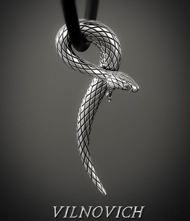snake pendant 3D 打印模型 .c4d .max .obj .3ds .fbx .stl .blend 