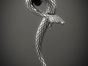 ヘビのペンダント 3Dプリントモデル