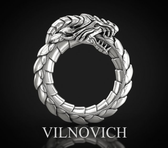 Ring ouroboros 3D 模型 .c4d .max .obj .3ds .fbx .stl .blend
