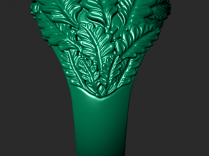 Mens ring with oak leaves Modèle 3D