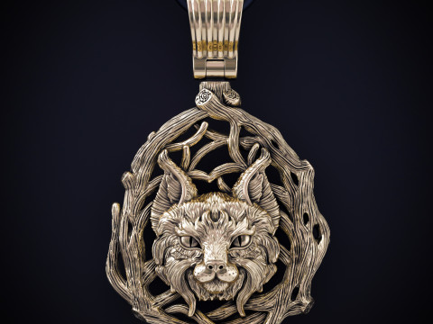 THE LYNX PENDANT 3D Print Model