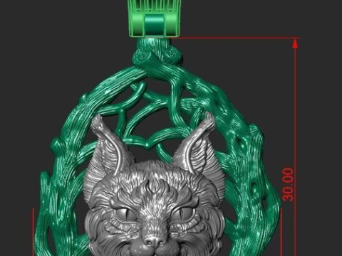 THE LYNX PENDANT 3D Print Model