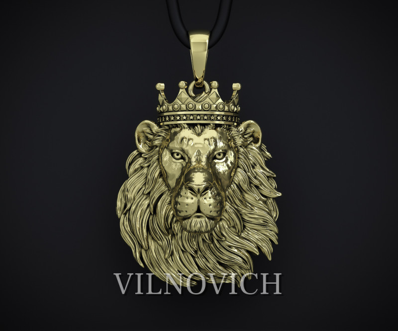 LION KING OF BEASTS PENDANT 3Dプリントモデル .c4d .max .obj .3ds .fbx .stl .blend 