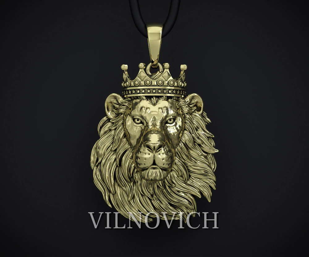 LION KING OF BEASTS PENDANT 3D Print Model .c4d .max .obj .3ds .fbx .stl .blend 