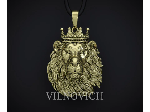 百獣の王ライオンペンダント 3Dプリントモデル