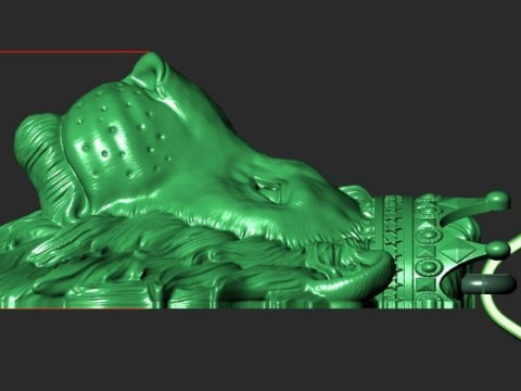 LION KING OF BEASTS PENDANT 3Dプリントモデル