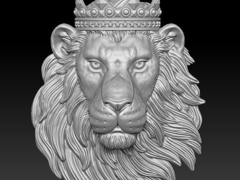 LION KING OF BEASTS PENDANT 3Dプリントモデル