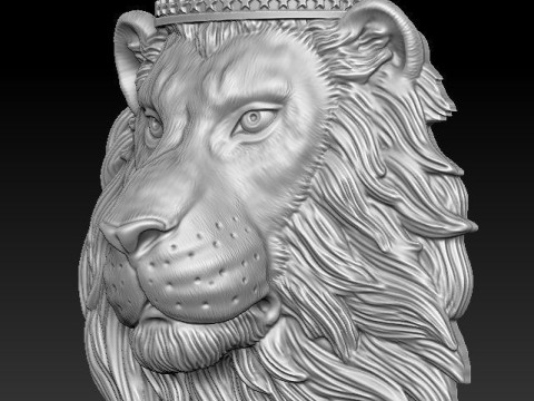 LION KING OF BEASTS PENDANT 3Dプリントモデル