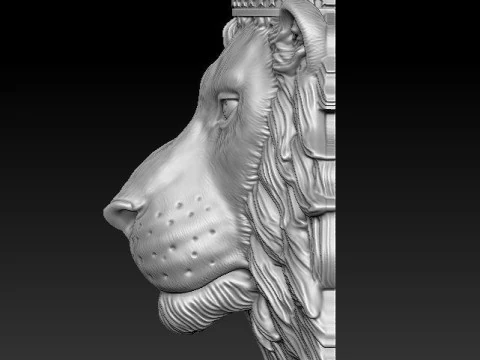 LION KING OF BEASTS PENDANT 3D Print Model