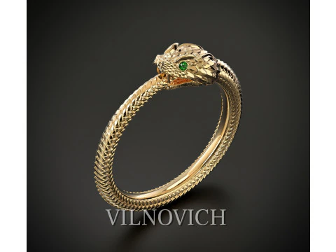 ウロボロス リング プリント可能モデル 3D プリントモデル 3Dモデル