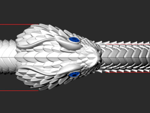 OUROBOROS RING Printable Model 3D print model 3D Model