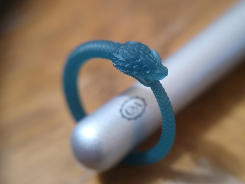 OUROBOROS RING Printable Model 3D print model 3Dモデル