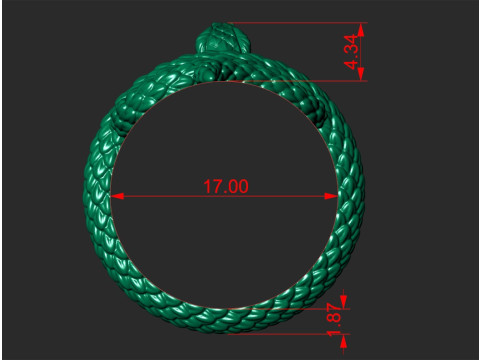 SNAKE RING Printable Model 3D print model 3Dプリントモデル
