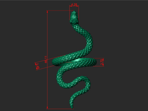 SNAKE RING Printable Model 3D print model 3Dプリントモデル