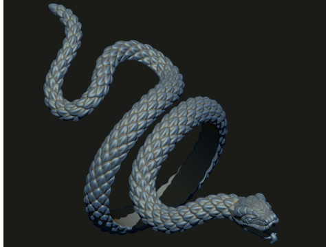 SNAKE RING Printable Model 3D print model 3Dプリントモデル