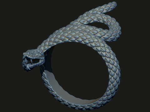 SNAKE RING Printable Model 3D print model 3Dプリントモデル