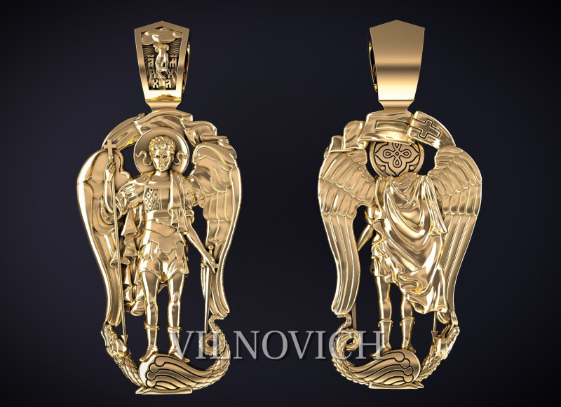 ARCHANGEL MICHAEL PENDANT Printable Model 3D print model Model do druku 3D .c4d .max .obj .3ds .fbx .stl .blend