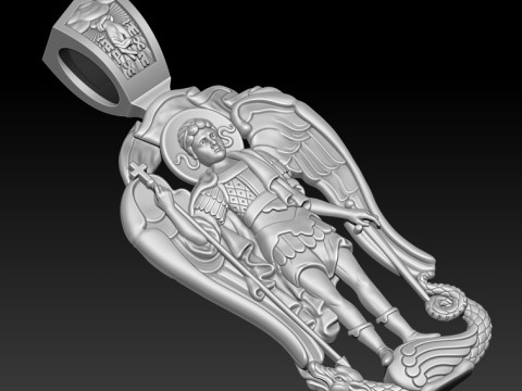 ARCHANGEL MICHAEL PENDANT Printable Model 3D print model Model do druku 3D