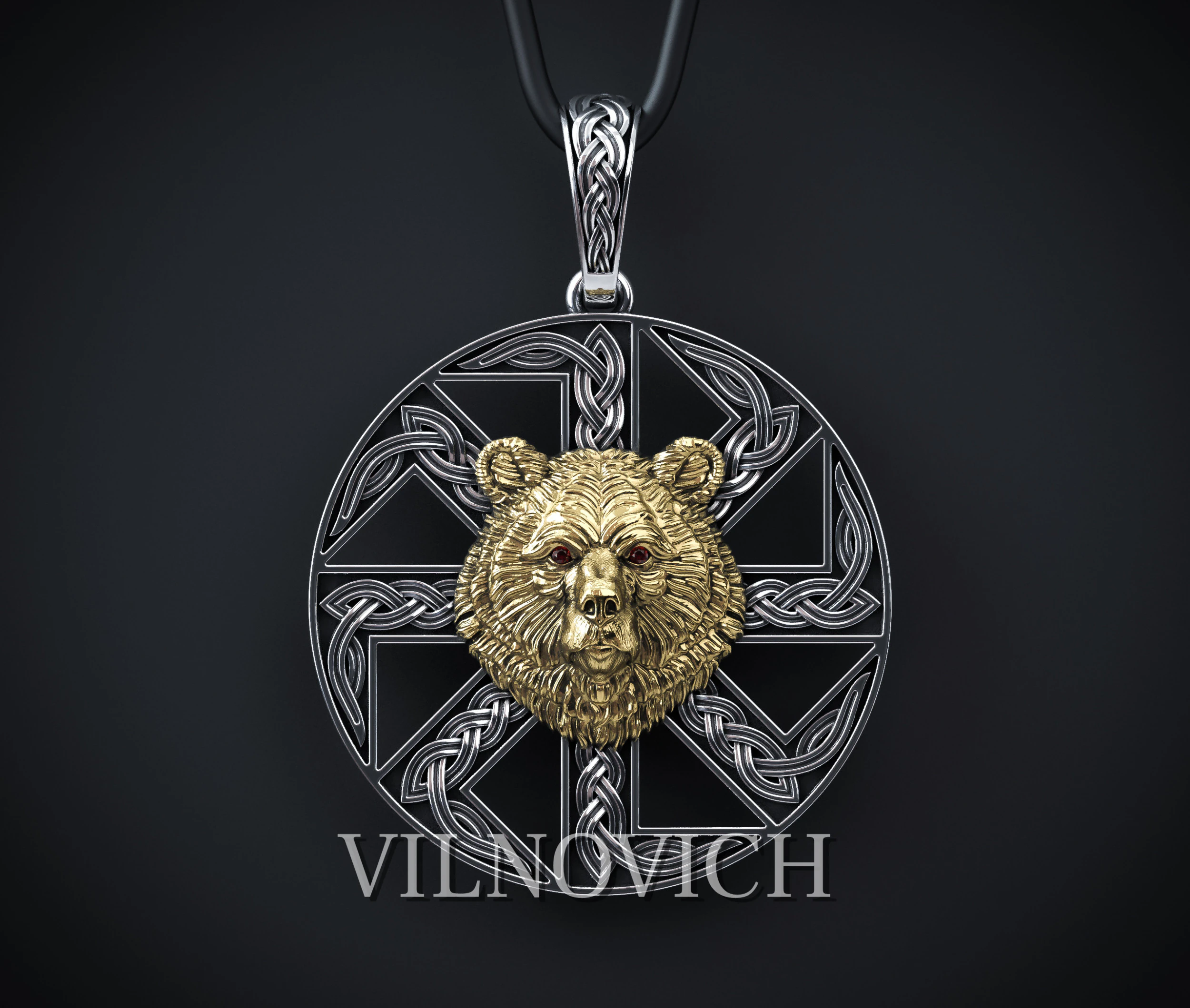 THE SLAVIC BEAR PENDANT 3D Print Model .c4d .max .obj .3ds .fbx .stl .blend 